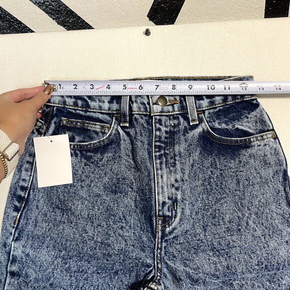 American Apparel Women's The High-Waist Jean Blue Denim Straight Leg - Size 26 - Picture 8 of 10